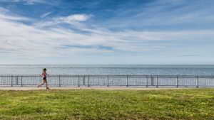 a girl running