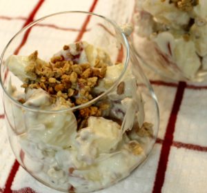 apple yogurt granola salad