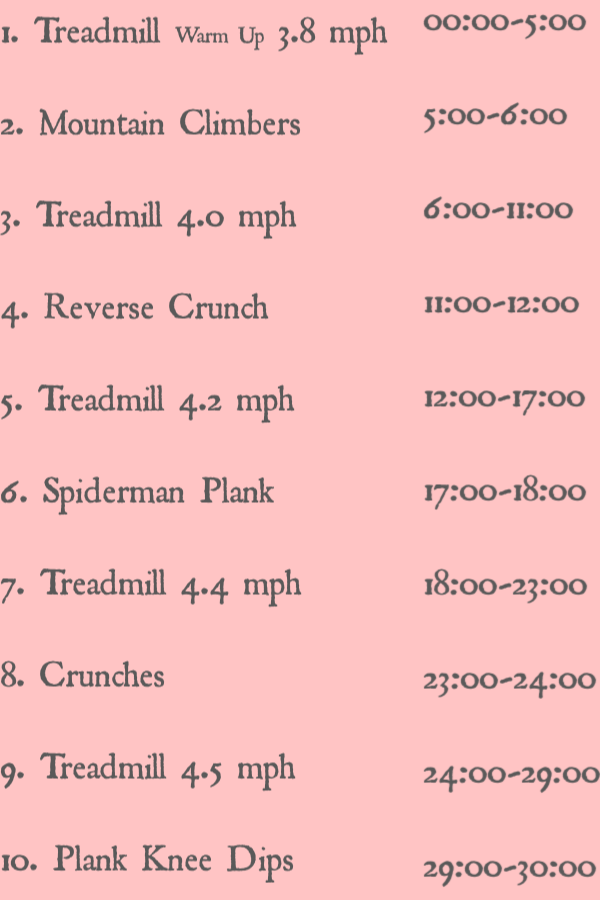 treadmill workout